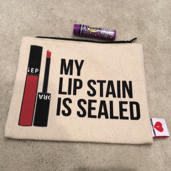 NWOT Breakups to Makeups makeup Bag an Peeps lip balm - Picture 13 of 16